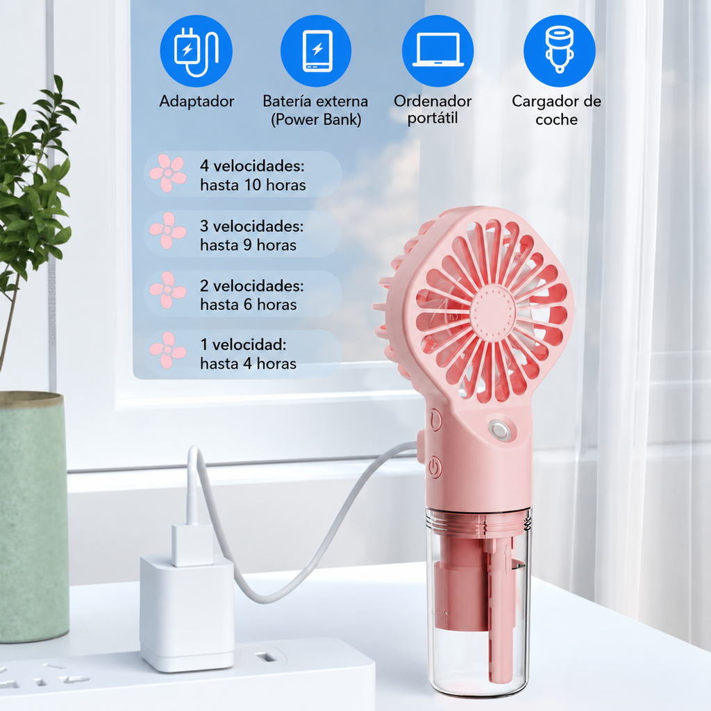 Ventilador de pulverización portátil