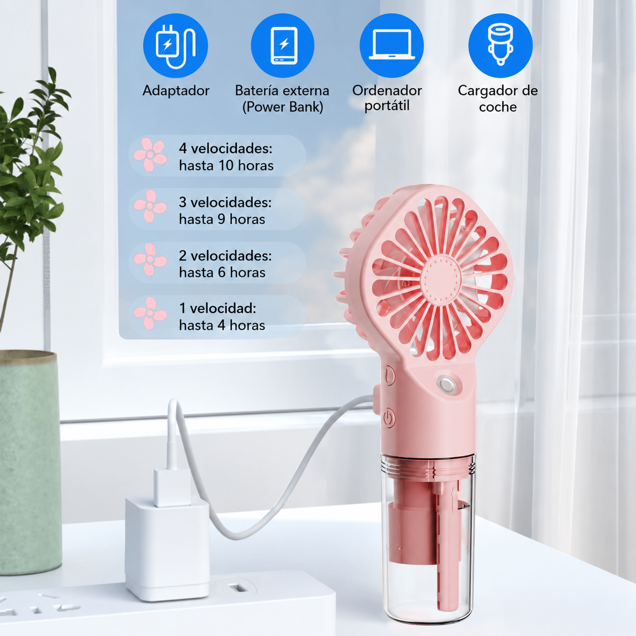Ventilador de pulverización portátil